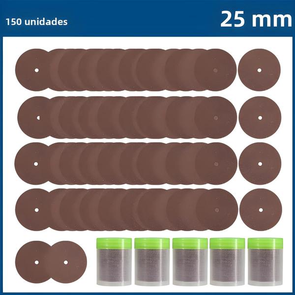 Imagem de Discos de Corte de Resina de 25mm (150 Peças) - Para Corte de Metal