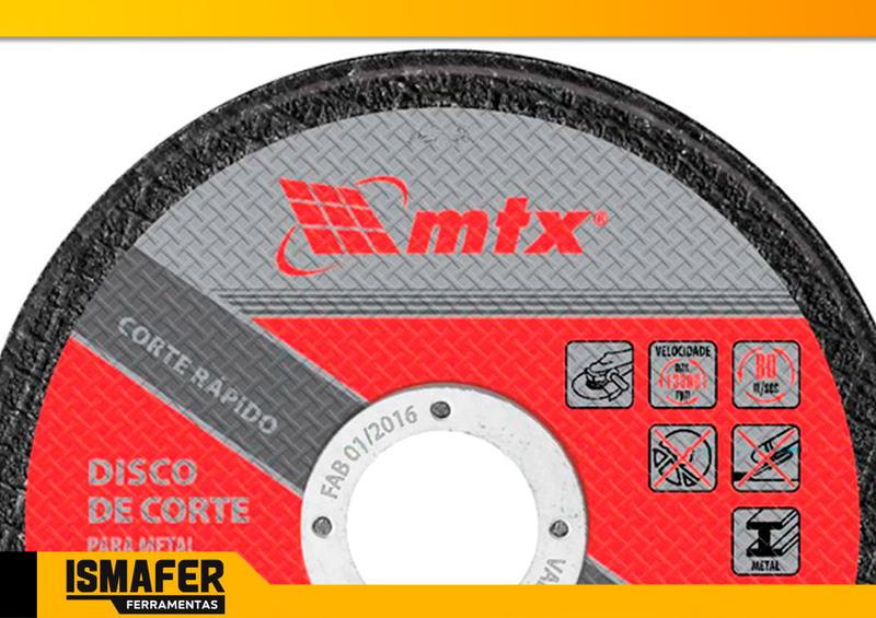 Imagem de Discos De Corte Fino Para Metal 115x1x 22mm 4-1/2 Pol 1 und