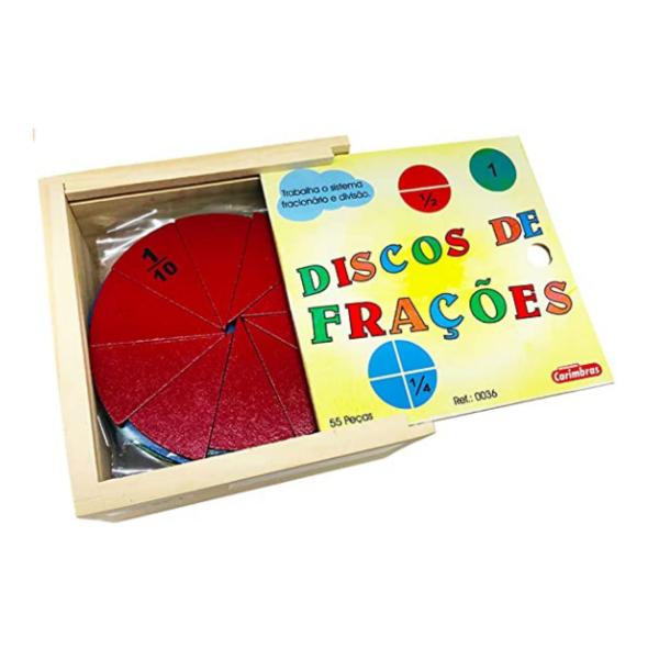 Imagem de Discos de frações Brinquedo Pedagógico - Carimbras - 4 anos