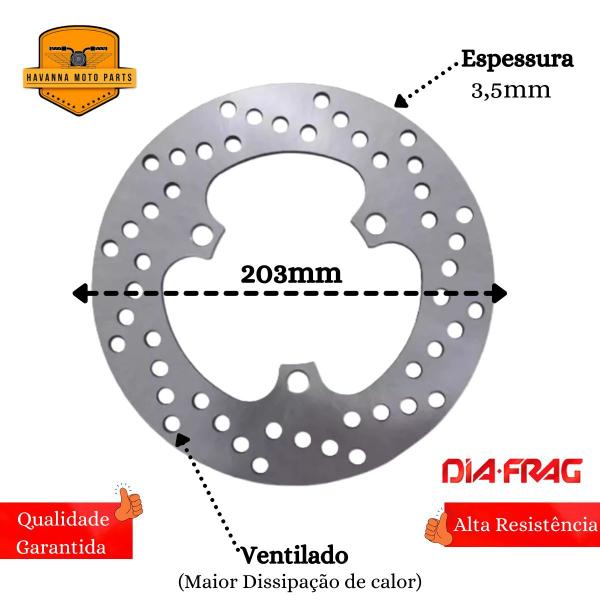 Imagem de Discos de Freio Crosser 150 Abs 19-24 / Lander 250 16-24 + Pastilhas Diafrag (Semimetálica)