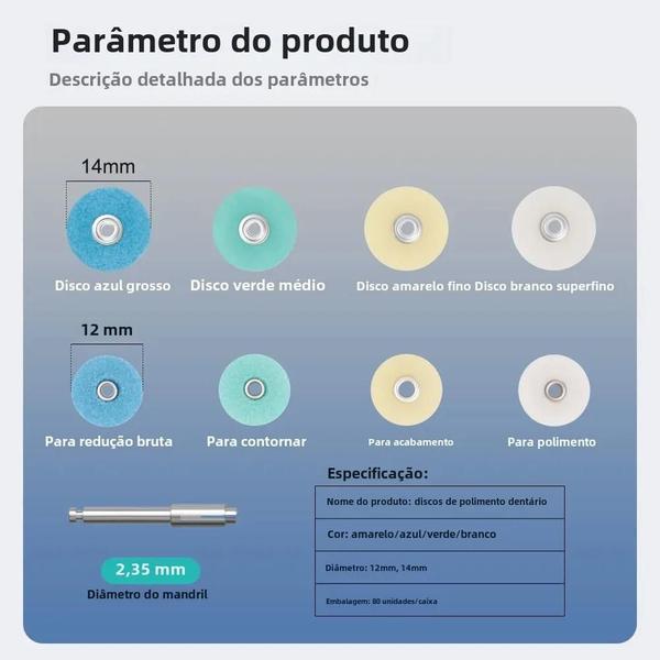 Imagem de Discos de Polimento Flexíveis (80 Peças) - Kit para Acabamento Dental em Restaurações Iônicas