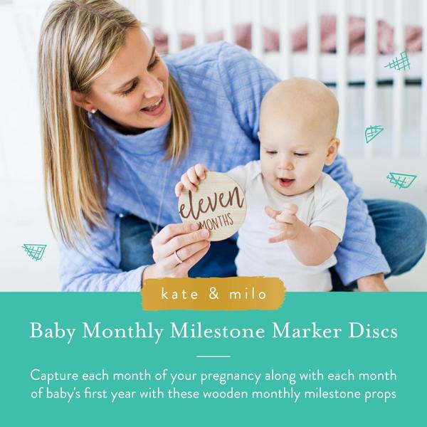 Imagem de Discos Monthly Milestone Marker Kate & Milo Wooden, 6 unidades