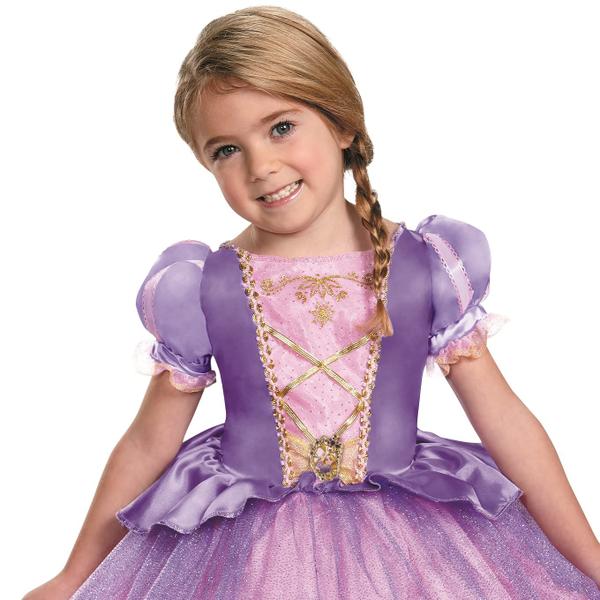 Imagem de Disfarce de fantasia Rapunzel Toddler Classic 2T com tecido brilhante