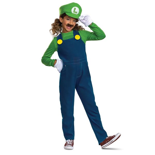 Imagem de Disfarce Luigi para crianças  Disfarce oficial de Super Mario Bros