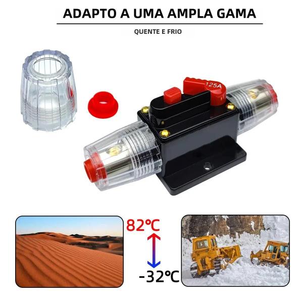 Imagem de Disjuntor à Prova d'Água de Alta Corrente (20A a 300A) 12V-48V - Fusível de Reinicialização Manual