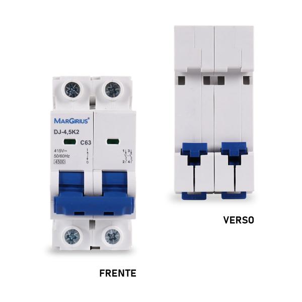 Imagem de Disjuntor Bipolar 63A curva C MarGirius