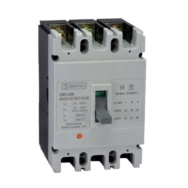 Imagem de Disjuntor Caixa Moldada Tripolar CM1-225L 125A 50kA 220V / 35kA 380V Sibratec