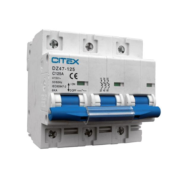 Imagem de Disjuntor Citex DZ47-125 C125A 415V Triplo