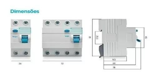 Imagem de Disjuntor Diferencial Elgin IDR/DR 40a 30ma Tetrapolar 4polo