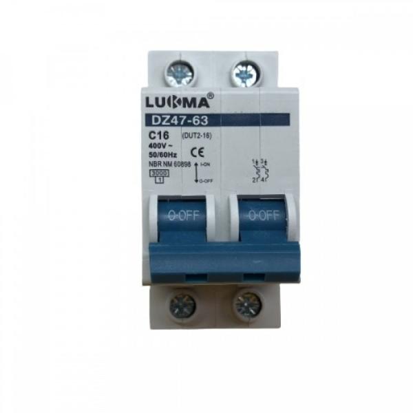 Imagem de Disjuntor din bipolar 16amp lukma 34014