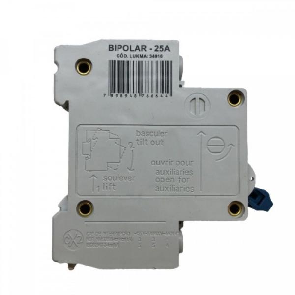 Imagem de Disjuntor din bipolar 25amp lukma 34016