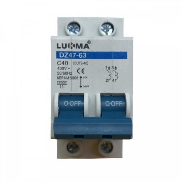 Imagem de Disjuntor din bipolar 40amp lukma 34018