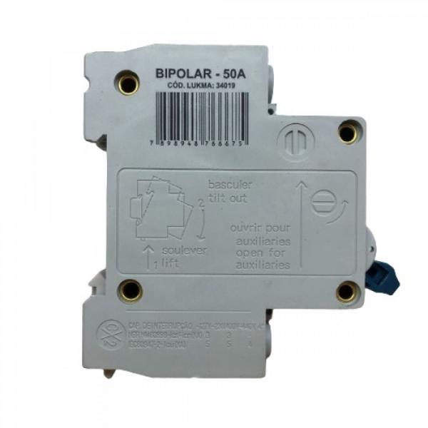 Imagem de Disjuntor din bipolar 50amp lukma 34019