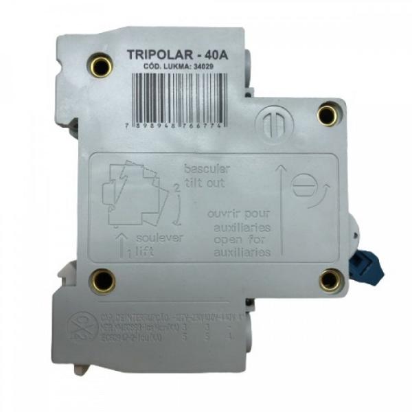 Imagem de Disjuntor din tripolar 40amp lukma 34029