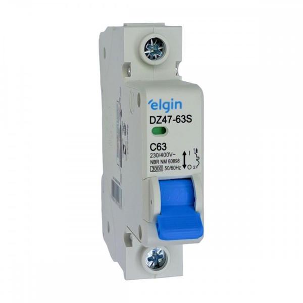 Disjuntor Elgin ''Din'' Unipolar Dz47-63S - 63A. - RCD Imagem de Disjuntor Elgin ''Din'' Unipolar Dz47-63S - 63A.