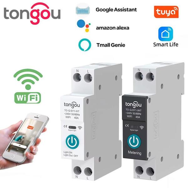 Imagem de Disjuntor Inteligente Wi-Fi 32A, Com App, Tongou - Branco