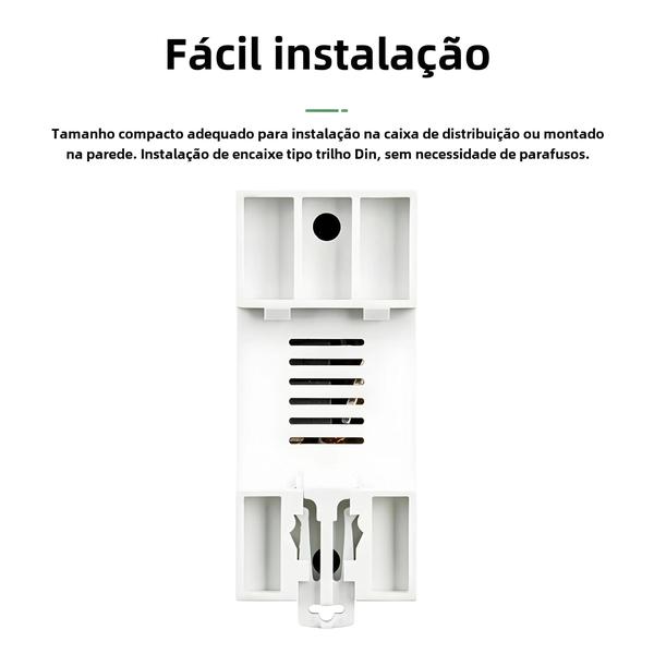 Imagem de Disjuntor Inteligente ZigBee Tuya - Controle via APP, Protetor de Religamento Automático com Medidor de Energia