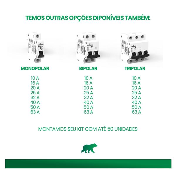 Imagem de Disjuntor Monofásico Din 1p 32a Curva C 3ka Soprano