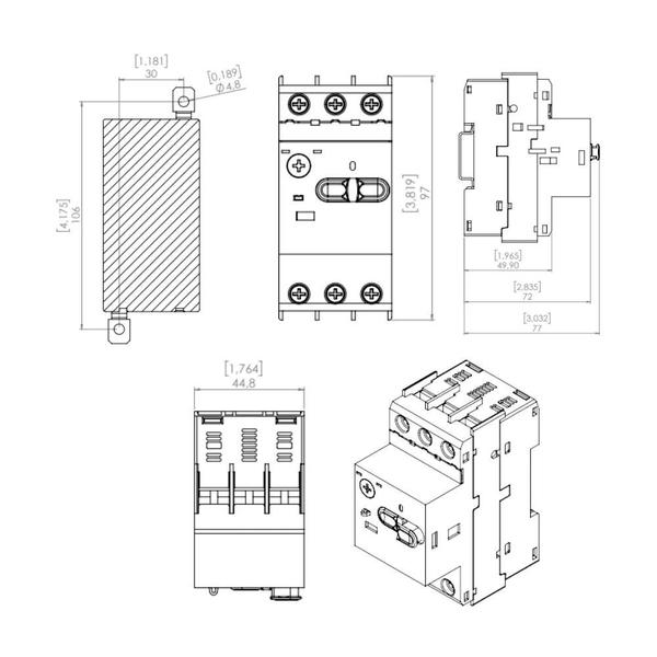 Disjuntor Motor Weg AZ MPW18-3-D063 Imagem de Disjuntor Motor Weg AZ MPW18-3-D063