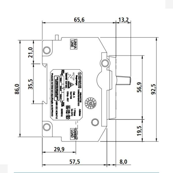 Imagem de Disjuntor Nema Trifásico ASM3-B 40A / 50A / 60A / 100A