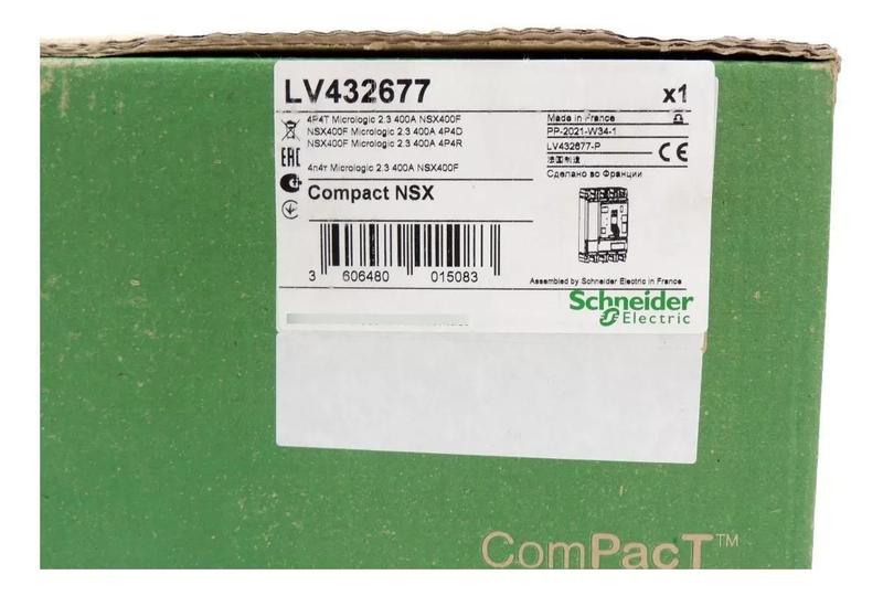 Imagem de Disjuntor Schneider Lv432677 Nsx400F Micrologic 400A 4P4D