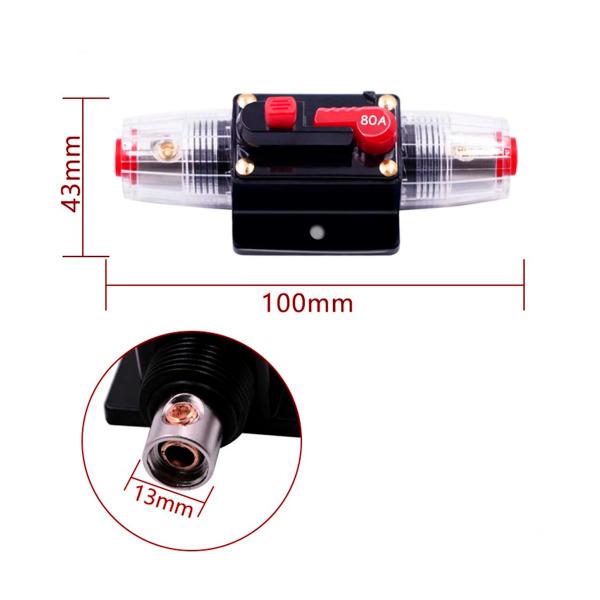 Imagem de Disjuntor Térmico 12-24v 80A Para Barcos e Lanchas