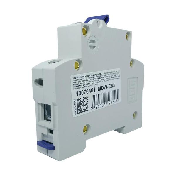 Imagem de Disjuntor termomagnetico mini mdw-c 63a unipolar - cod 10076461