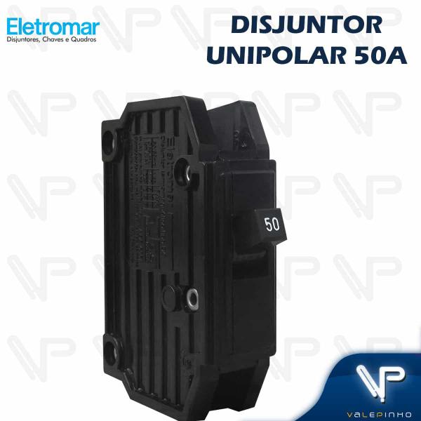 Imagem de Disjuntor termomagnetico nema 1 polo unipolar 50a 127/220v