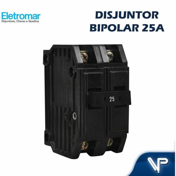 Imagem de Disjuntor termomagnetico nema 2 polo bipolar 25a 127/220v - Eletromar