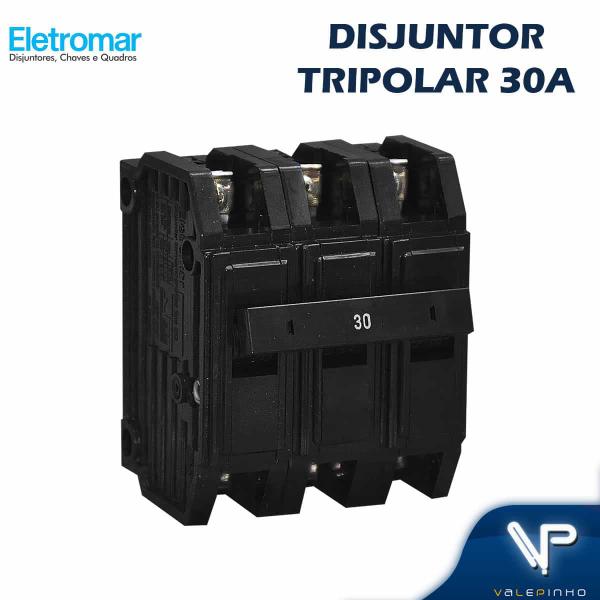 Imagem de Disjuntor termomagnetico nema 3 polo 10ka tripolar 30a 127/220v