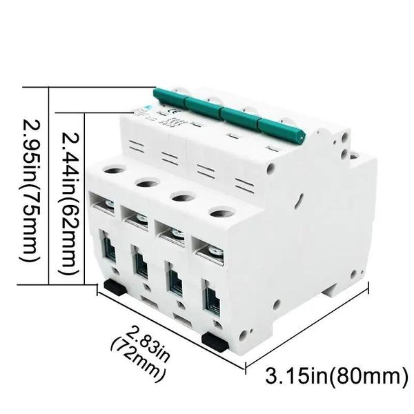 Imagem de Disjuntor Tetrapolar Sistema Solar Snetec 1000V DC CC 4P