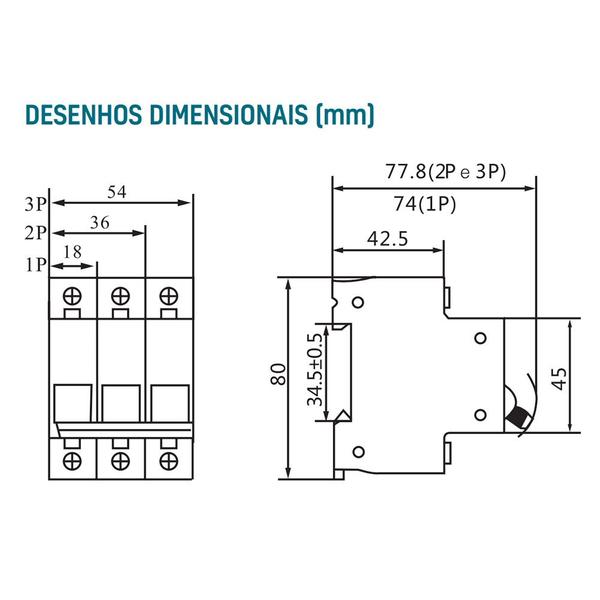 Imagem de Disjuntor Tramontina TR3KA 3P 25A