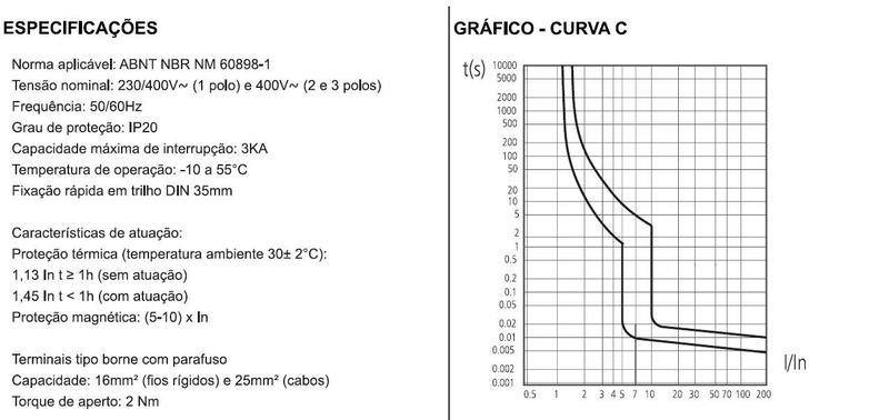 Imagem de Disjuntor Tripolar 10A/16A/20A/25A/32A/40A Margirius