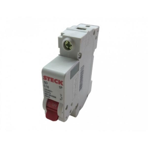 Imagem de Disjuntor unipolar 10amp curva c steck sdd61c10