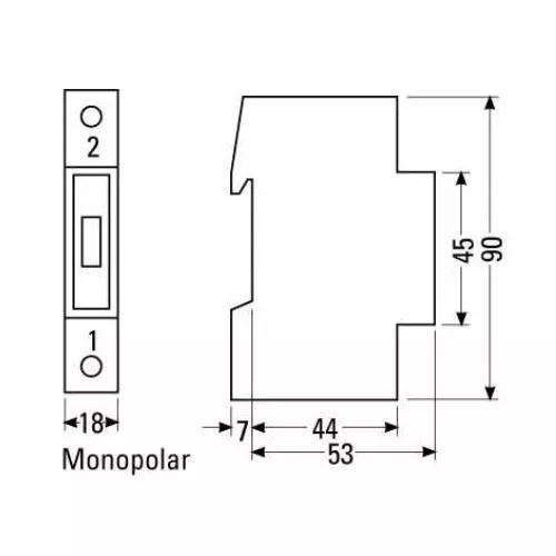 Imagem de Disjuntor Unipolar 40A Steck Curva C