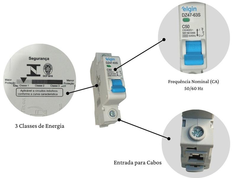 Imagem de Disjuntor unipolar monopolar 1 polo mono termomagnético 50a