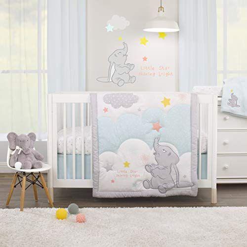 Imagem de Disney Dumbo - Brilhe Bright Little Star Aqua, Cinza e Amarelo Super Soft Baby Blanket com Applique