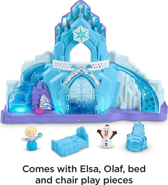 Imagem de Disney Frozen Elsa's Ice Palace by Little People, Musical Light-Up Playset Com Elsa e Olaf, Dazzling Lights, Sounds, e a canção de sucesso, "Let It Go"!