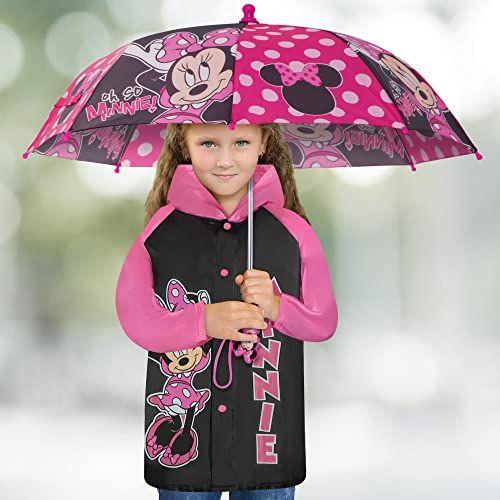 Imagem de Disney girls Disney e Slicker Rainwear Set, Toddler Or Little Girl Rainwear Idades 2-7 Umbrella, Minnie Mouse Pink, SMALL AGE 2-3 EUA