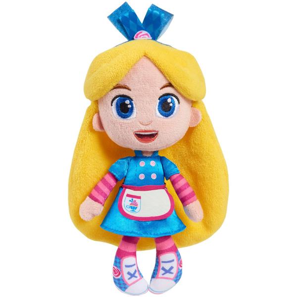 Imagem de Disney Junior Alice's Wonderland Bakery 8 polegadas Alice Small Plush Doll, brinquedos infantis oficialmente licenciados para idades de 3 até