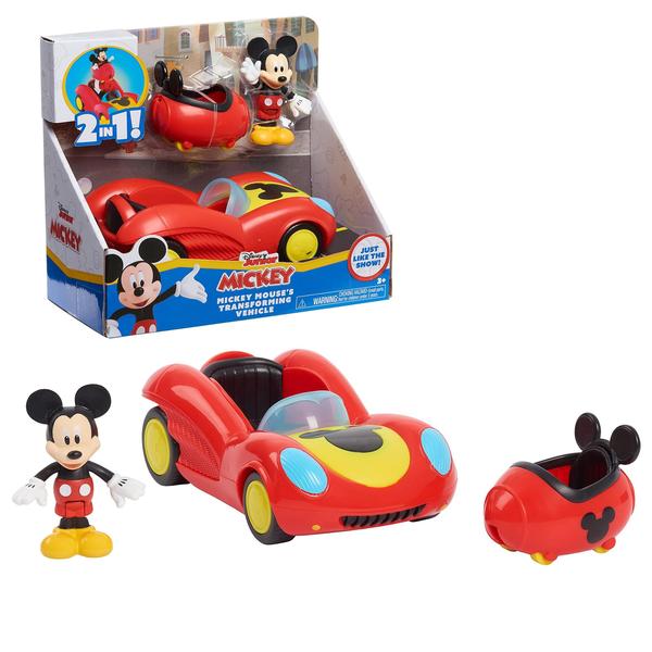 Imagem de Disney Junior Mickey Mouse Funhouse Veículo Transformador, Mickey Mouse, Carro de Brinquedo Vermelho, Pré-Escola, por Just Play