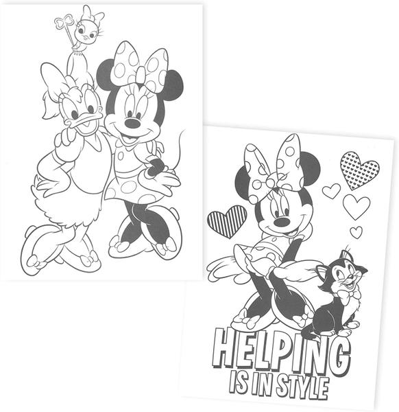 Imagem de Disney Minnie Mouse Coloring Book and Stickers Gift Set - Bundle Inclui Gigantesco 192 pg Minnie Mouse Coloring Book, Minnie Mouse Stickers, e Cabide de porta de 2 lados, em saco de presente especial