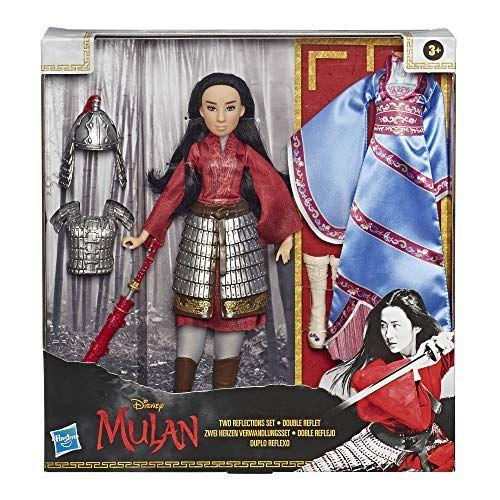 Imagem de Disney Mulan Two Reflections Set, Boneca de Moda com 2 Roupas e Acessórios, Brinquedo Inspirado no Filme Mulan da Disney