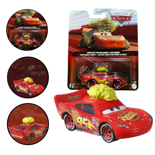 Imagem de Disney Pixar Carros Flash McQueen Arbuste - Cars Esc 1/55 DXV29-FLL84