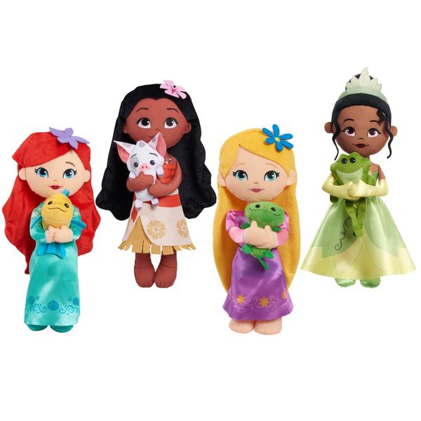 Imagem de Disney Princess Lil' Friends Plush Tiana & Naveen 14,5 polegadas Plush Doll, brinquedos infantis oficialmente licenciados para idades de 3 até