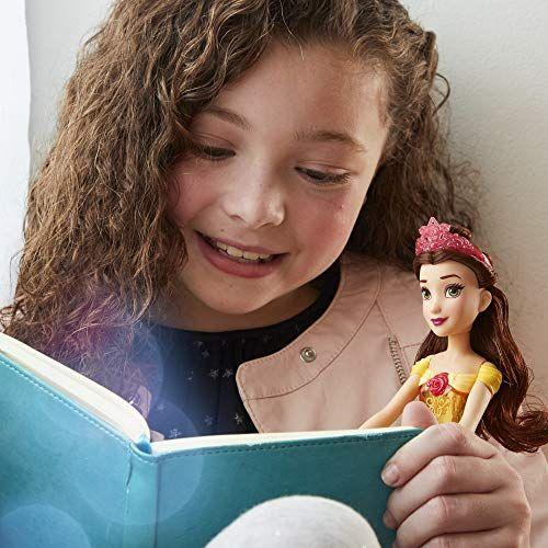 Imagem de Disney Princess Royal Shimmer Belle Doll, Boneca de Moda com Saia e Acessórios, Brinquedo para Crianças 3 anos ou mais