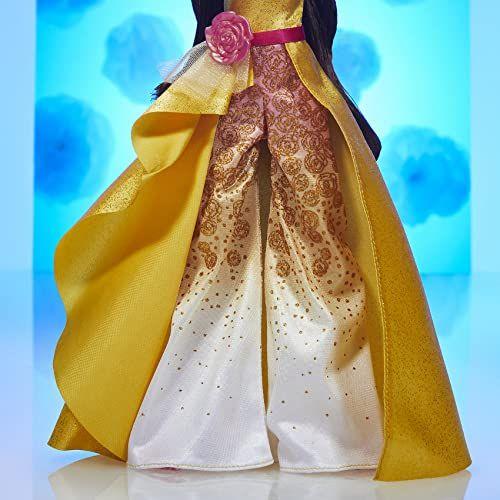 Imagem de Disney Princess Style Série 08 Belle, Estilo Contemporâneo Boneca de Moda com Acessórios, Brinquedo Colecionável para Meninas 6 Anos e Up