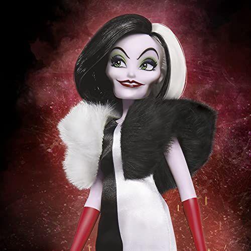 Imagem de Disney Villains Cruella De Vil Boneca de Moda, Acessórios e Roupas Removíveis, Brinquedo de Vilões da Disney para Crianças 5 Anos de Idade e Para Cima