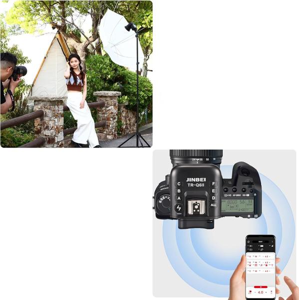 Imagem de Disparador Flash Wireless TTL Hss Jinbei TR-Q6II Universal