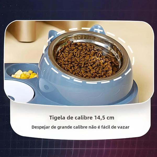 Imagem de Dispensador Automático de Água e Ração para Gatos 2 em 1